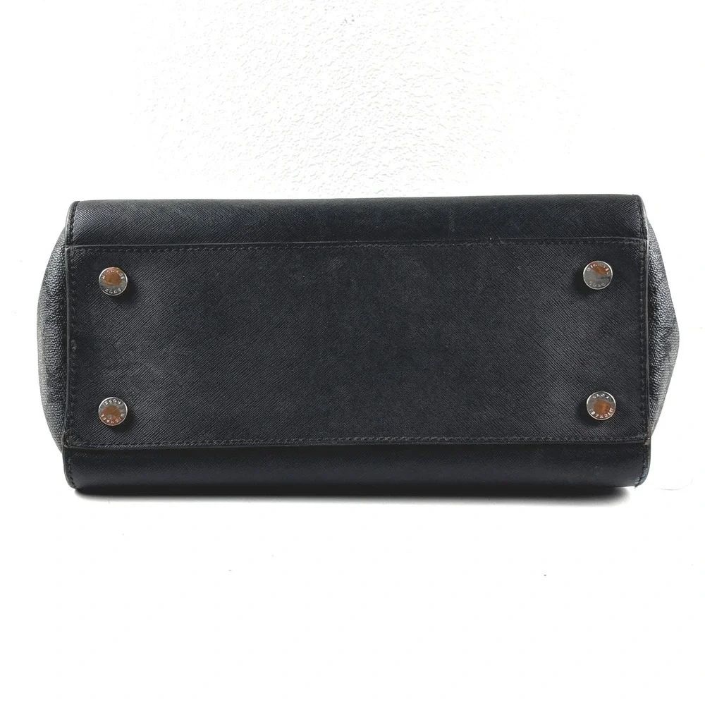 Michael‎ Kors Satchel Womens Medium Black Saffiano Monogram Handbag